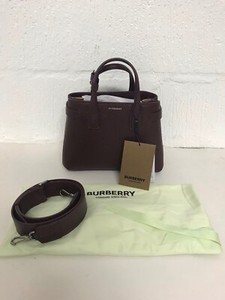 burberry medium banner leather and vintage check bolsa