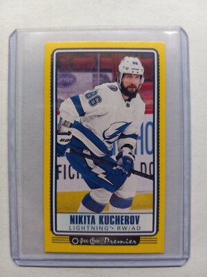 2021-22 O-Pee-Chee OPC Premier Tallboys Yellow #P-19 Nikita Kucherov