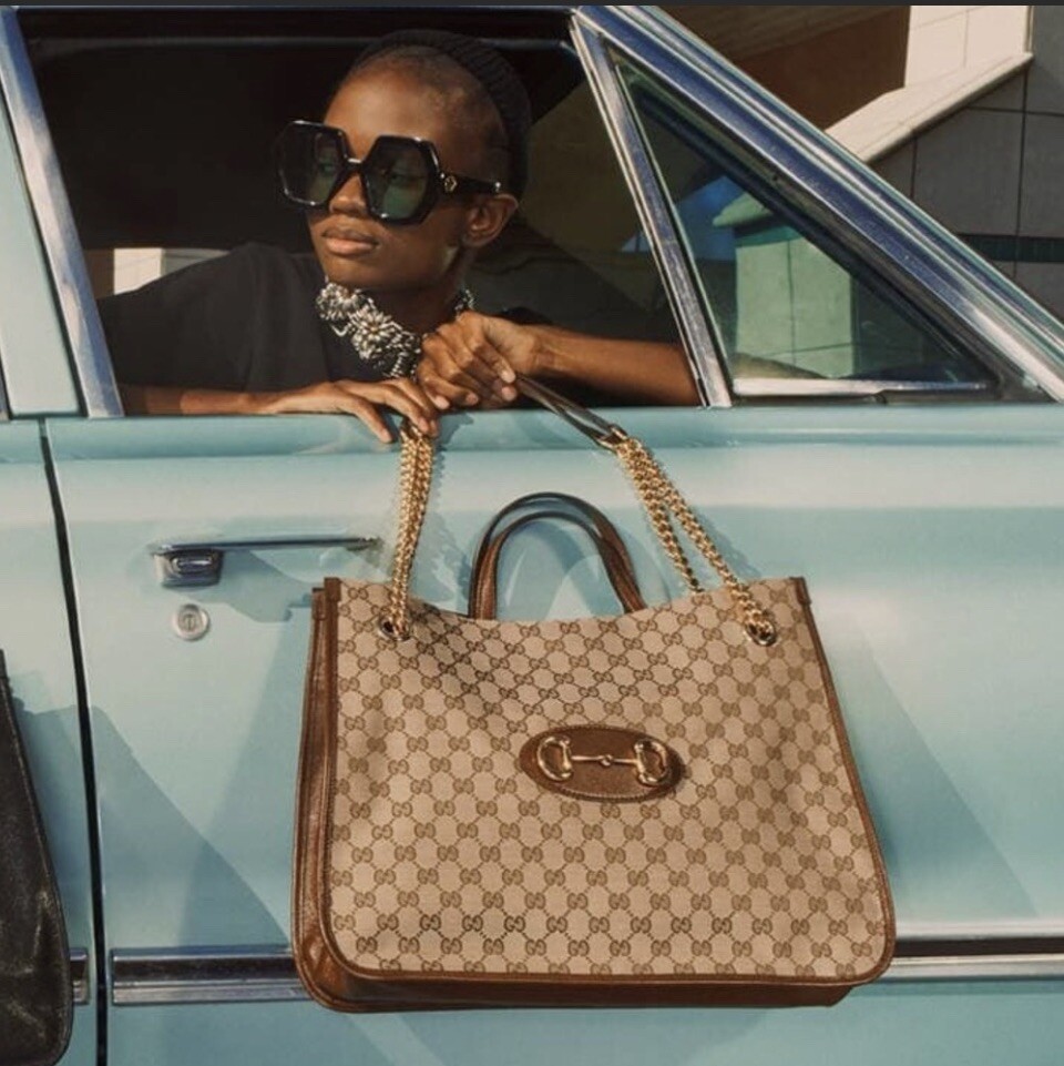 トートバッグ 1955 Horsebit Tote Bag Gucci 1955 Horsebit Tote Bag - Runway Catalog