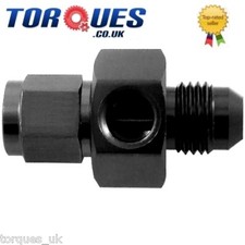 AN -6 (AN6) Male- Female Union 1/8" NPT Side Port Black