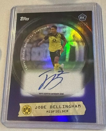 2025-26 Topps Focus Borussia Dortmund RC Jobe Bellingham Auto /15 Viewfinder