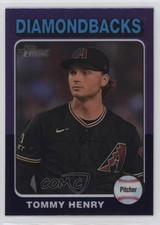 2024 Topps Heritage Hot Box Chrome Purple Refractor Tommy Henry #90 pe8