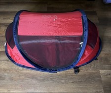KidCo PeaPod Portable Pop Up Infant Toddler Travel Bed, beach,yard Red  Black