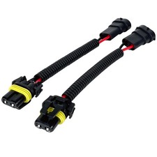 2-Pack H11 Male to 9005 9006 Female Headlight Adapter Wiring Harness