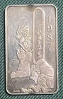 One Troy Ounce Fine Silver Bar 999 bullion 1987 Merry Christmas
