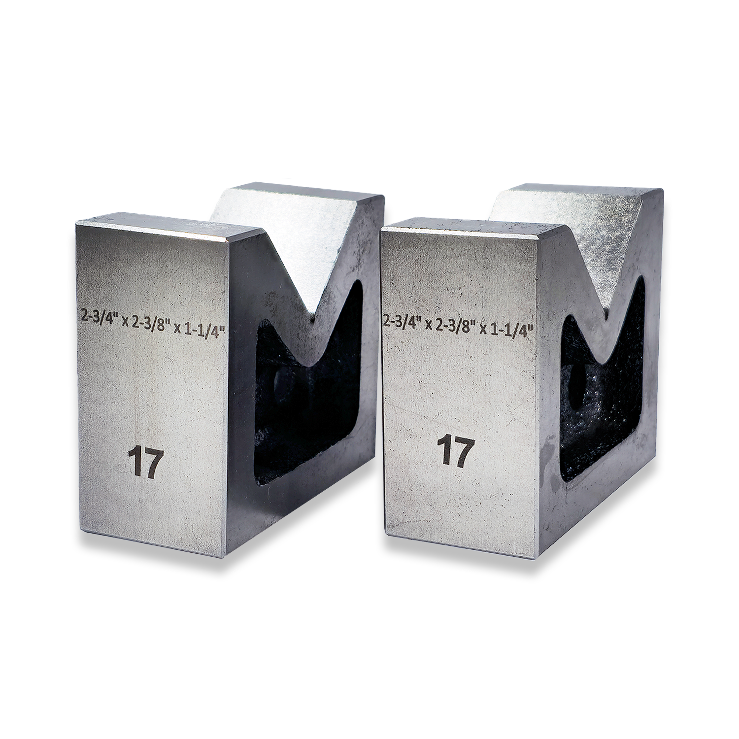 VEE BLOCKS 1-1/4"" X 2-3/4"" X 2-3/8"" MATCHED PAIR V BLOCKS RDGTOOLS