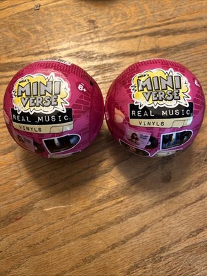 MGA MINIVERSE REAL MUSIC VINYL ASSORTMENT Set 2 Sealed Capsules Blind Box Balls
