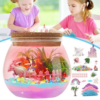 Einhorn Spielzeug Terrarium Bastelsets Kinder DIY Einhorn Nachtlicht Geschenke