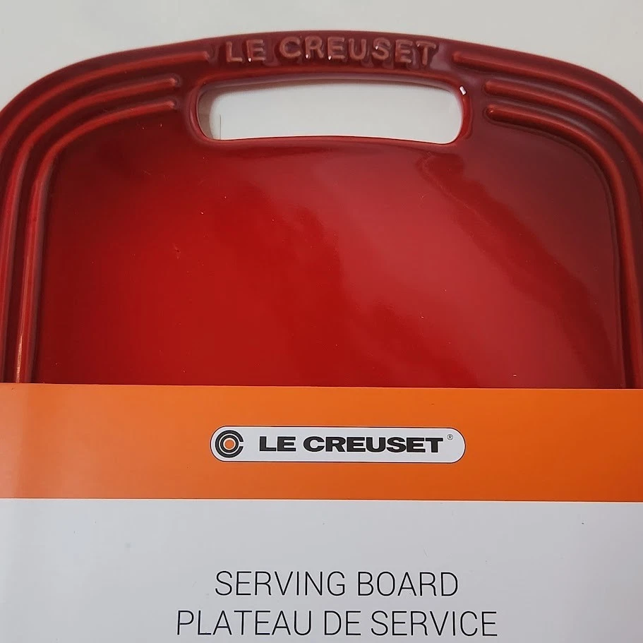 Bandeja de gres rojo Le Creuset Cerise tabla para servir queso 12,25 x 8,75 plato nuevo con etiquetas Foto 2 de 4