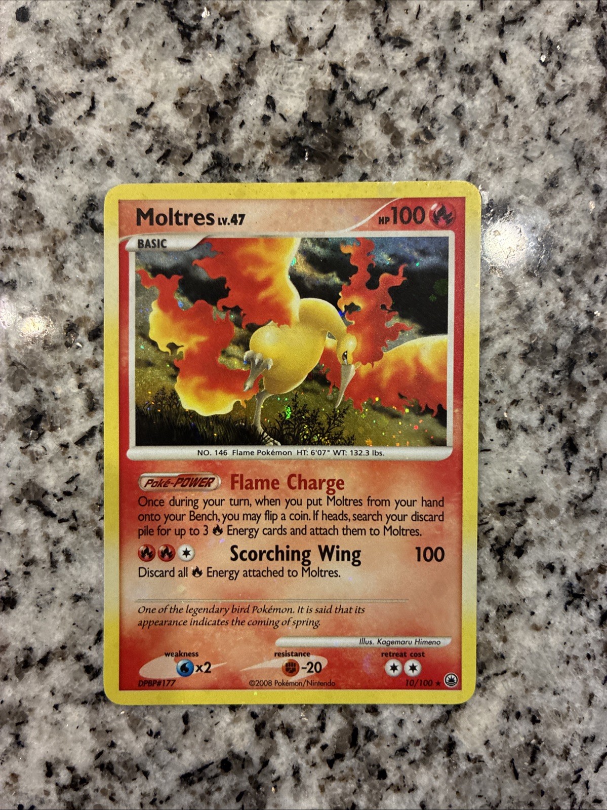 Moltres 10/100 Majestic Dawn Holo LP