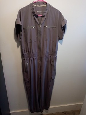 Max Studio Performance Gray Jumpsuit Women's Size Large