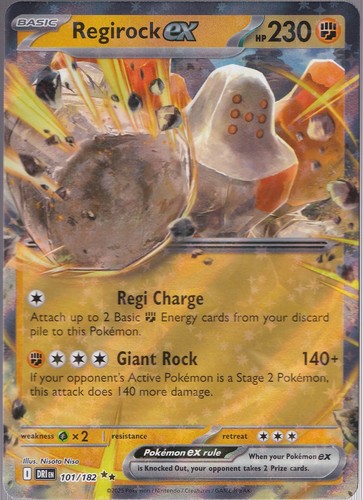 Regirock ex 107/217 Me: Ascended Heroes Holo