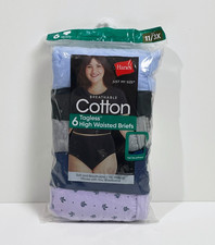 Hanes Women's Just My Size Breathable Cotton High Waist Briefs 6 Pack 11 / 3X