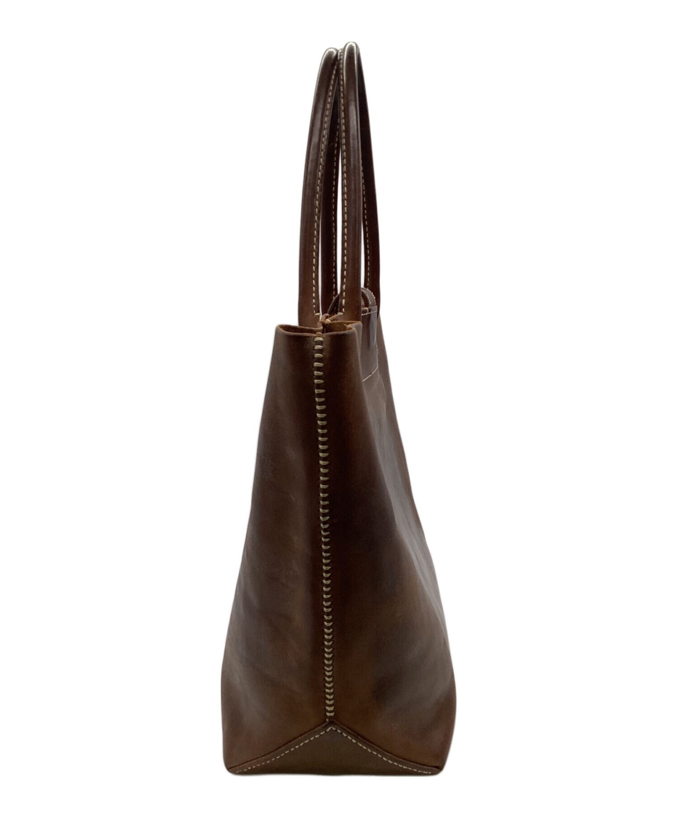 HENRY CUIR Leather Tote Bag Brown Women's #TFB18074 - Gem