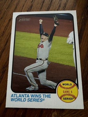 Topps 2022 Heritage Freddie Freeman World Series Highlights Atl Wins WS #210  