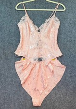 Vintage Victoria  s Secret Cami Top Shorts Pajama Set Pink Size M