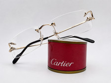 NEW Authentic Cartier CT0344O Silver Geometric Eyeglasses