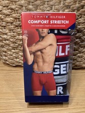 MENS TOMMY HILFIGER COMFORT STRETCH LG 4-Pack BOXER BRIEFS