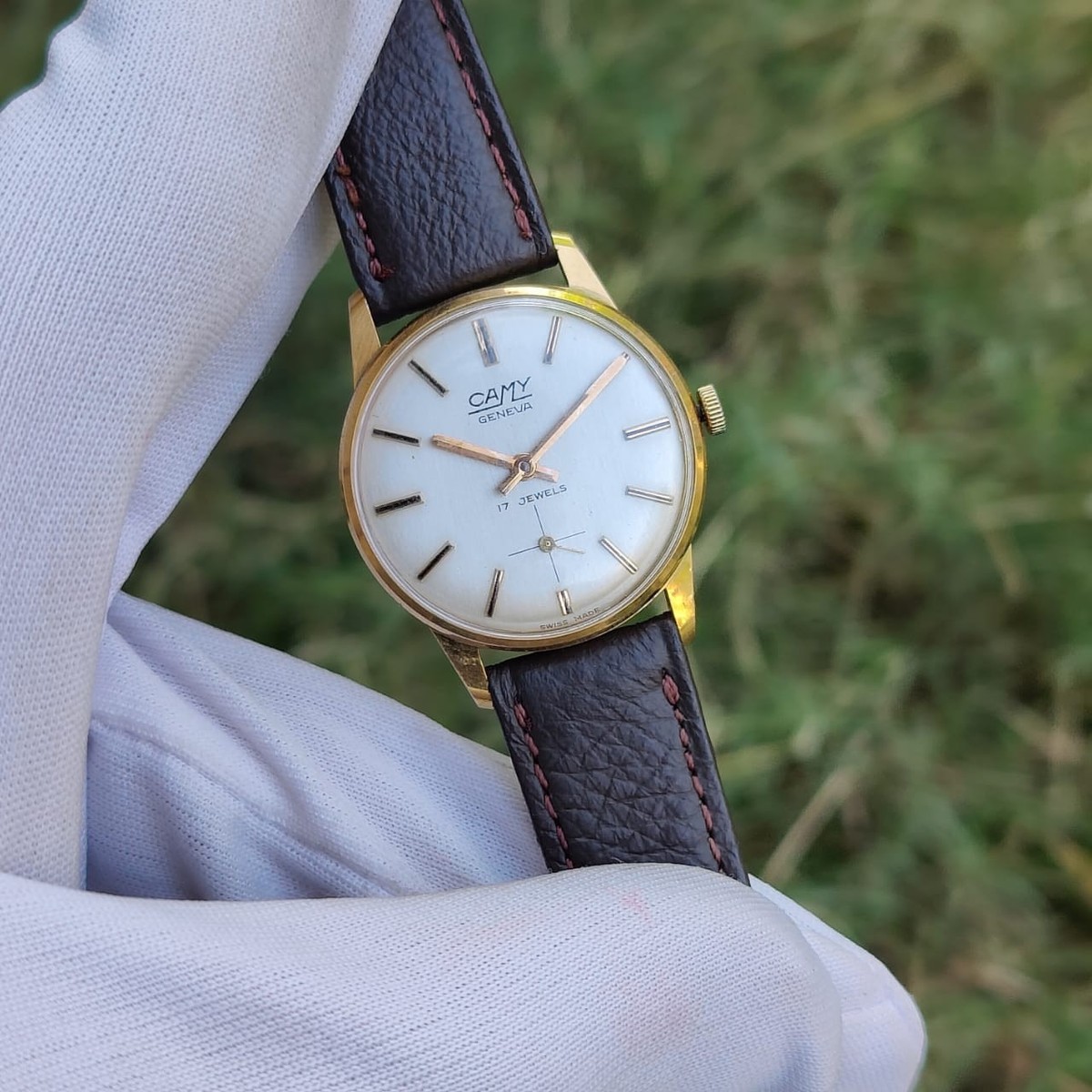 Camy Geneva Small Second 4018 Hand-Winding 17J Vintage Unisex