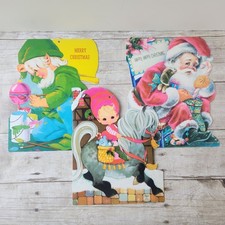 Vtg Gibson 1960s Die Cut Christmas Decor Set ...