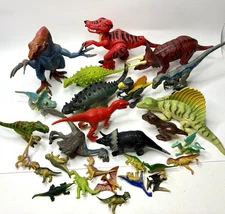 Mixed Lot Of 28 Dinosaur Action Figures From All Different Brands