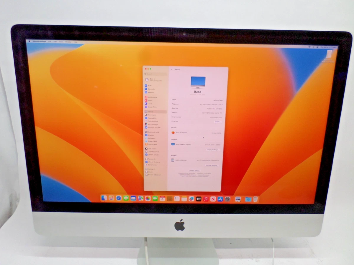 iMac (27-inch, 2017) 32GB RAM ジャンク ジャンク品】iMac 27inch 2017