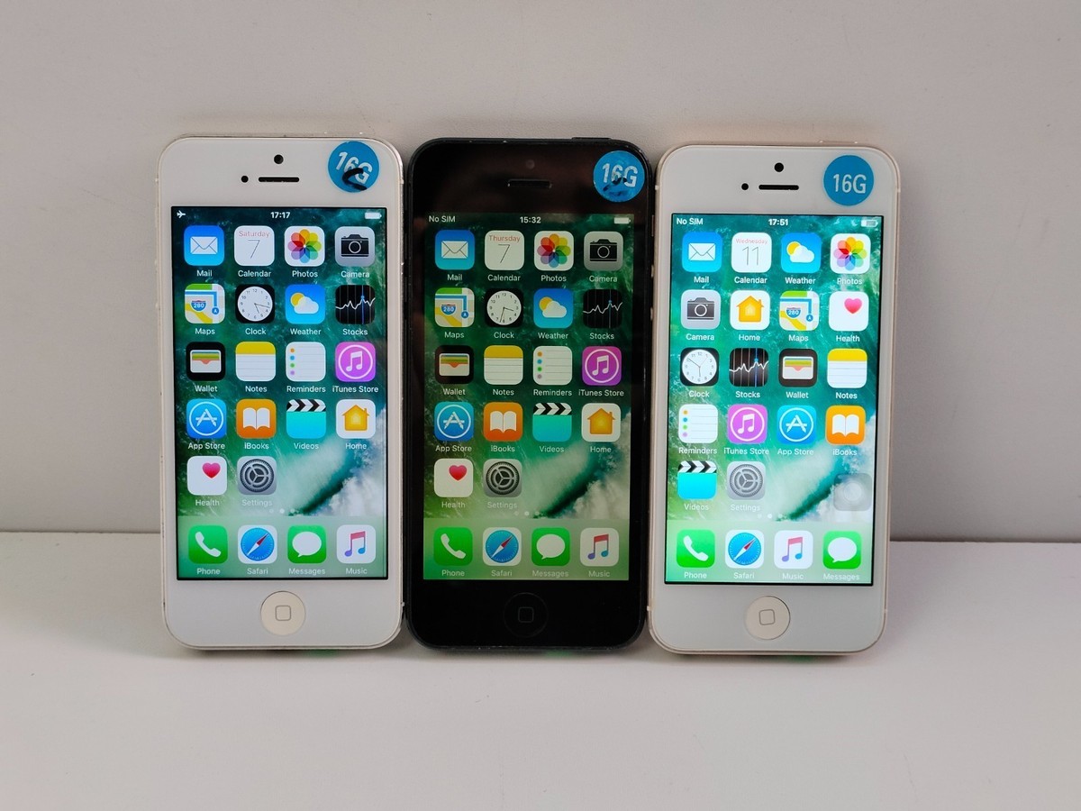Working Apple iPhone 5 16GB Factory UNlocked Black/White/Gold Good