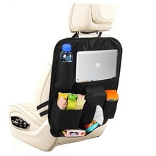 Car Seat Organizers,Multi-functional Back Seat Protectors, Storage 1 Pack Black