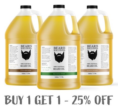 Scented Beard Oil Gallon 7.5 lbs. Bulk  100% Natural Men's Hair Growth Serum