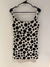 Zara Woman's Polka Dot Mini Dress Limited Edition Black White Size Small 