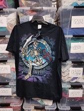 Vintage Liquid Blue Skeleton Tee Warrior Castle With Tags Size Xl 