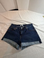 Denizen from Levi's Women's High-Rise Cuffed Denim Shorts Dark Wash Size 12/31