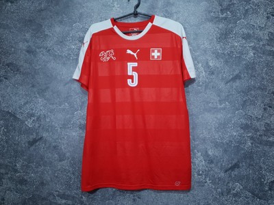 Puma Switzerland #5 Steiner 2016-2018 Home Shirt Football Jersey Mens Size L