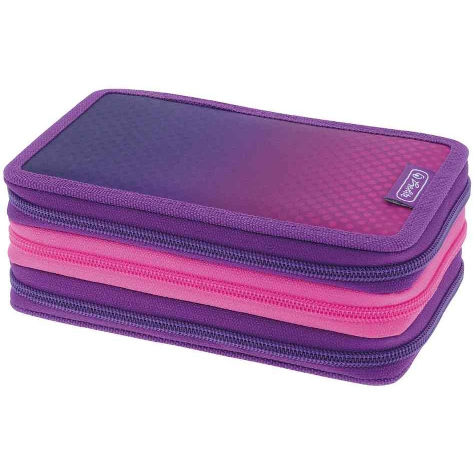 Trousse scolaire TriCase herlitz rose idéale pour le collège et le dessin