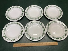 Set of 6 Vintage Syracuse China 6.5" Bread Plates Golf Scene ~ Broadmoor Hotel