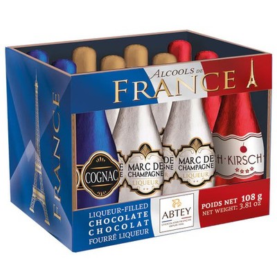  Alcools De France  Chocolate Liquor-Filled Bottles Crate