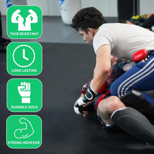 Black Mat Tape, 4 Inch Strong Floor Tape for Wrestling Grappling Gymnastics J...