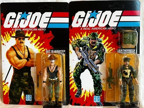 SGT SLAUGHER+LEATHERNECK Retro O-Ring Figures Transformers x GI Joe Triple T Kup
