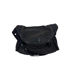 Gucci Brown Black GG Monogram Crossbody Diaper Bag
