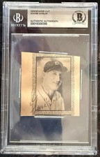 Goose Goslin Hall of Famer Signed Baseball Small Photo - Beckett BAS