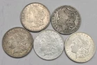5 Morgan Silver Dollars - 5 Coin Lot - SKU07