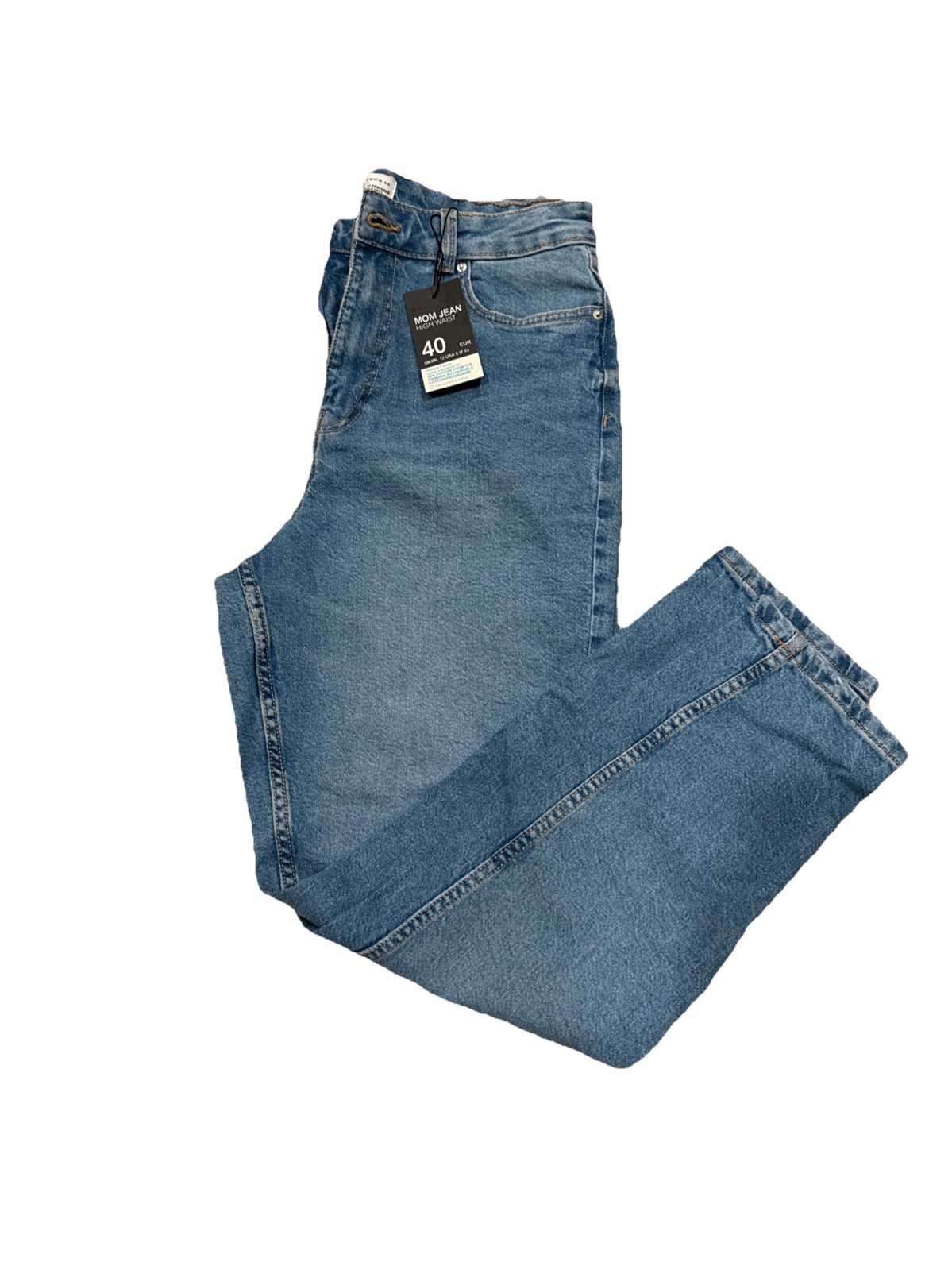 Denim Co Primark Cares Womens LIGHT BLUE  MOMS JEANS Light Wash  SIZE 8 image 3