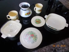 9 Pieces Child's Pretend Play Dishes, Spice of life Graphics some Alum Spec