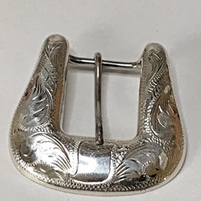Western Silversmith Sterling Silver .75  Monogram Belt Buckle 21.7g SS25 