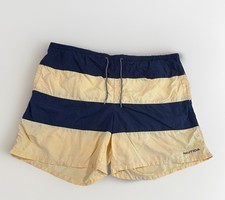 90S Nautica Men's ColorBlock Board Shorts Swim Trunk Navy Blue Yellow XL(A30