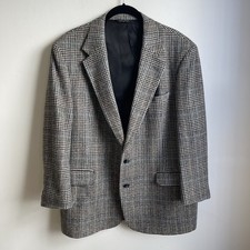 Vintage Bert Pulitzer Wool Tweed Blazer Houndstooth Two Button 42 Regular