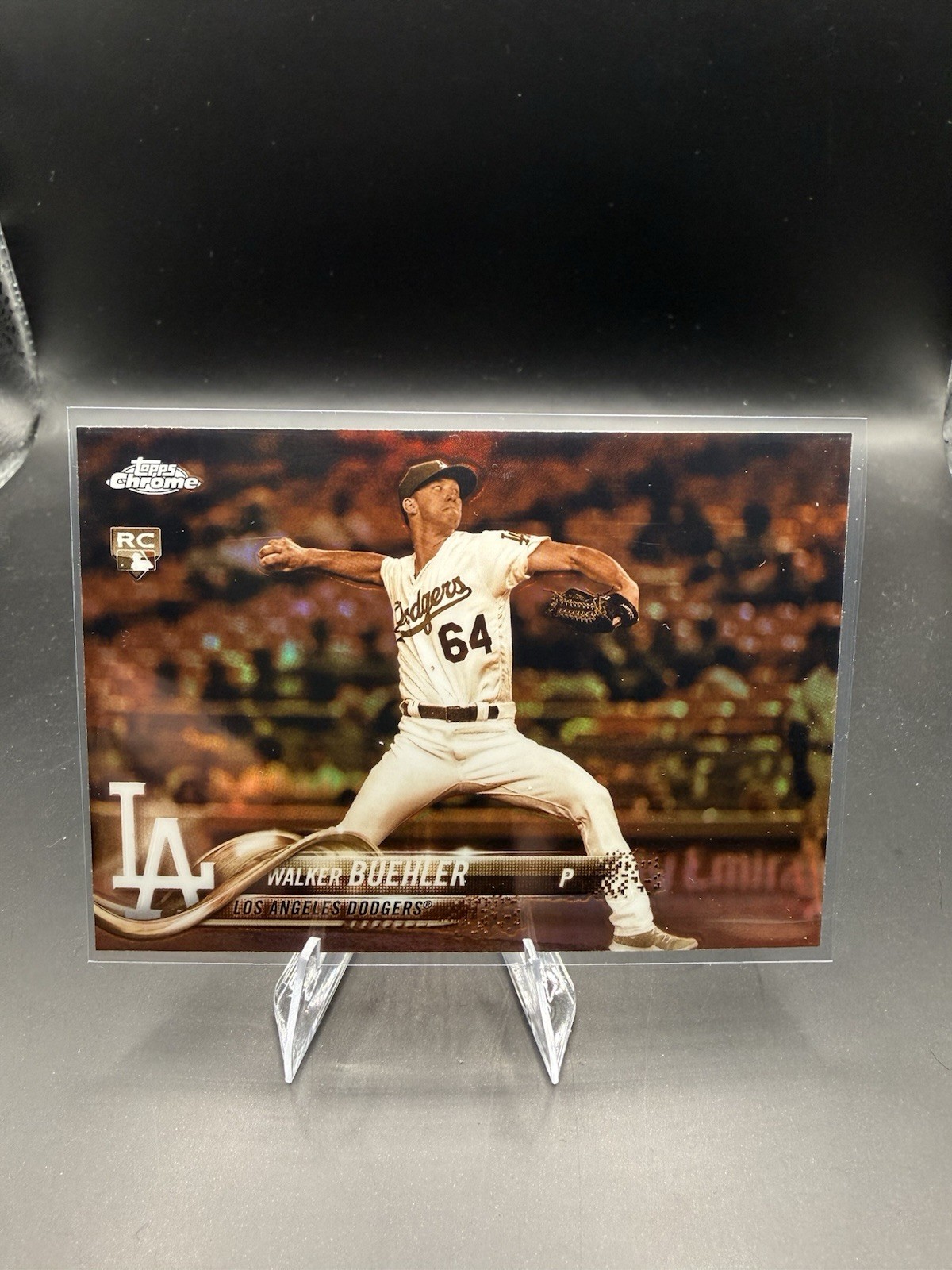 2018 Topps Chrome Walker Buehler Rookie RC Sepia Refractor Los Angeles Dodgers