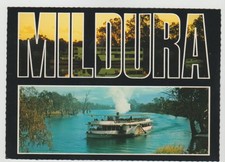 P.S.S MELBOURNE & SHOWBOAT AVOCA MURRAY RIVER MILDURA VIC NUCOLORVUE POSTCARD