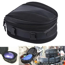 Motorcycle Tail Bag, Motorbike Saddlebags, Waterproof Rear Seat 15L, Blac