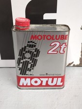 Vintage französische MOTUL Motolube 2 Temps / 2 Takt, 2 Liter Ölkanne / Dose (MT10)